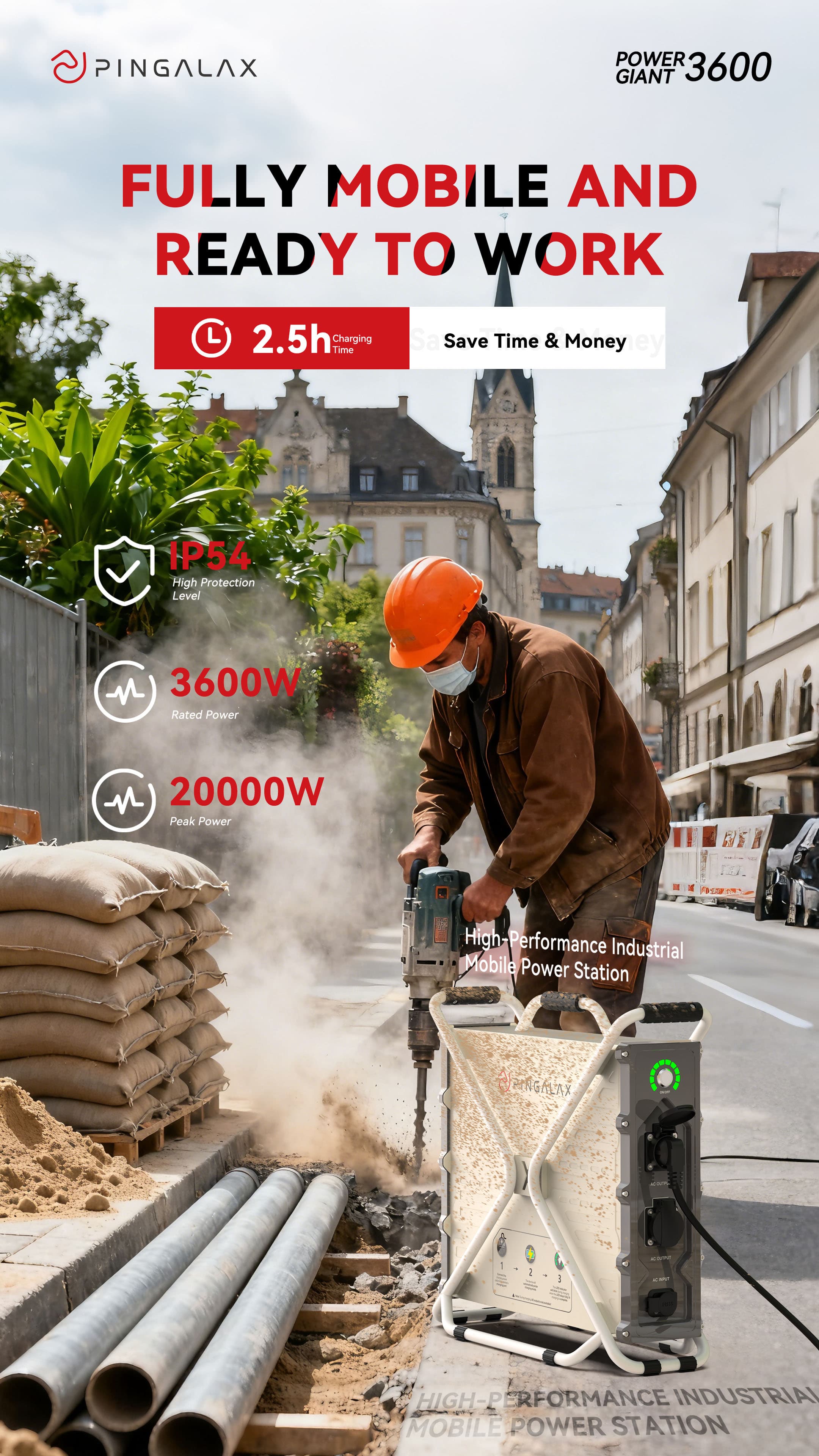 Высокопроизводительный промышленный портативный накопитель энергии